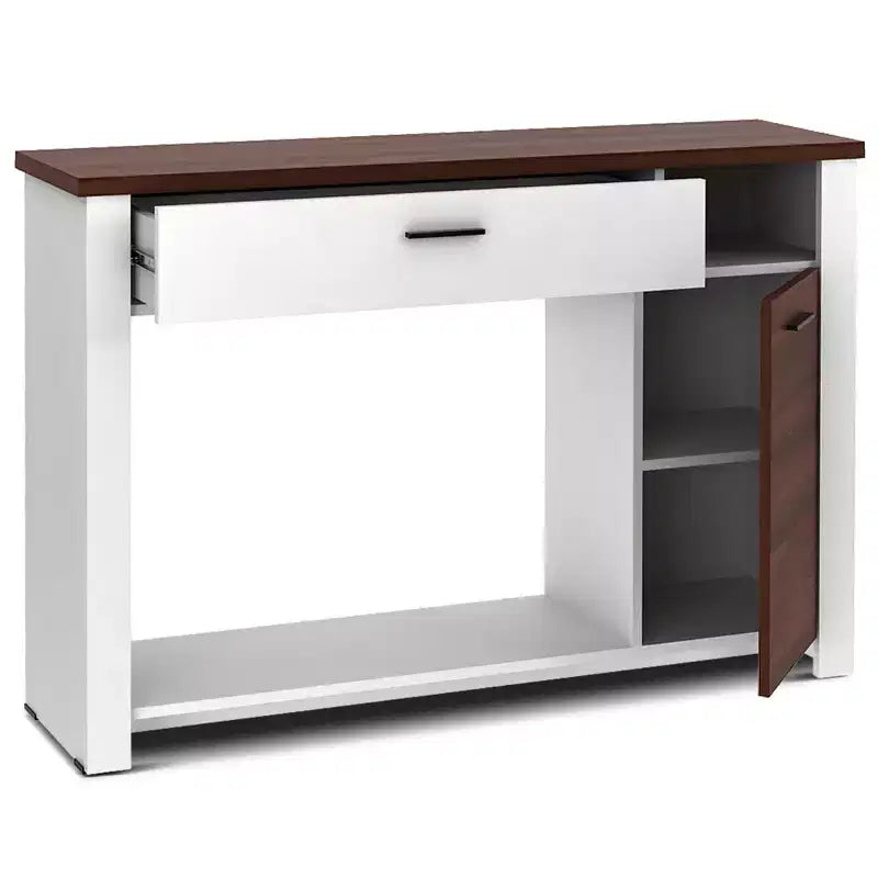 Console-table canapé 48'' avec tiroir, meuble et étagère réglables en hauteur